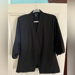 Black Blazer Drape Opening